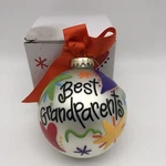 Coton Colors Best Grandparents Christmas Glass Ball Ornament Hand Painted. Fixed Price $15.00.