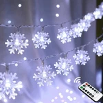Christmas Snowflake String Lights, 20 Ft 40 Led Battery Operated Cool White. Fixed Price $20.66.