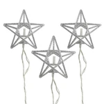 Penn 10CT B/o Sparkling Silver Glitter Star Christmas Lights Wire Clear. Fixed Price $31.49.