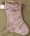 Christmas Shoppe Brown Taupe Faux Fur Stocking 17.5 Hobby Lobby Soft. Fixed Price $16.99.