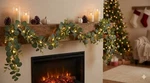6FT Lighted Eucalyptus Garland 96 Battery Timer Boho Wedding Mantle Decor. Fixed Price $84.95.