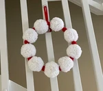 Wondershop Target Christmas Pom Wreath White/red 14" Diameter Holiday Decor. Fixed Price $17.99.