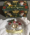 World Christmas Heart Wedding Rings Ornament Glass Glitter White/gold Box. Fixed Price $14.99.