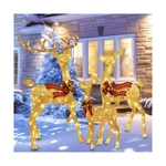 3-PIECE Large Family Hoyechi Lighted Christmas 3D Reindeer Outdoor Yar.... Fixed Price $193.74.
