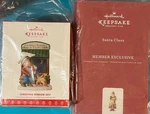 2X-2017 Hallmark Christmas Ornament Nib Member Exclusives Window Santa Claus!. Fixed Price $21.00.