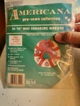 Americana Pre-sewn Collections 10" Mini Cotton Wreaths Open. Fixed Price $7.99.