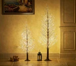 Lighted Brown Alpine Tree With 450L Warm White Lights For Holiday Decor. Fixed Price $254.99.