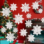 12PCS White Snowflake Ornaments For Christmas Tree - 3D Paper Hanging Snowfla.... Fixed Price $16.32.