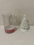 Yankee Candle Balsam & Cedar White Ceramic Christmas Tree Tea Light Holder. Fixed Price $15.95.