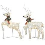 Christmas Reindeers 2 Pcs Lighting Display With 40 Leds Gold Vidaxl. Fixed Price $54.99.