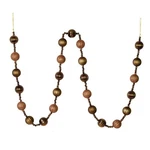 Vickerman M183576 Ft. Mocha Stripe Ball Garland. Fixed Price $10.70.