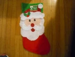 New 17" Holiday Christmas Stocking Santa Clause. Fixed Price $16.95.