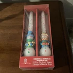 Christmas Snowmen Taper Candles Set Of 2 Vintage American Greetings New Box. Fixed Price $12.00.