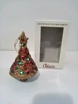 Dillards Glass Blown Christmas Tree & Poinsettia Ornament 5.5 Tall. Fixed Price $12.00.