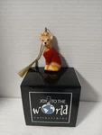 Joy To The World Glass Diva Dog Chihuahua In Red Velvet Coat Christmas Ornament. Fixed Price $39.00.
