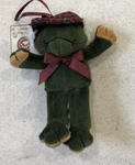 Boyds Head Frog Plush #562721 Plaid Hat 5" - New W/tag. Fixed Price $8.09.