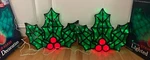 2-CHRISTMAS Lighted Holly Berry Jmc Impact 2002 Approximately 23X18 . In Box. Fixed Price $60.00.