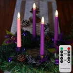 Freepower Flameless Advent 0.8 X Inches, 4PCS Purple Taper Candles. Fixed Price $20.56.