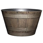 Classic Home Garden Whiskey Resin Flower Pot Barrel Planter, Oak Brown, 20.5". Fixed Price $39.99.