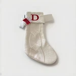 St. Nicholas Square 21 Inch White Knitted Initial Monogram Christmas Stocking. Fixed Price $19.79.