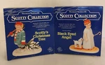 Norman Rockwells Scotty Collection Christmas Tree Blackeyed Angel Figurine Set 2. Fixed Price $19.99.