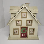 St Nicholas Wooden Advent Calendar 3D House With Magnetic Doors Khols 2009. Fixed Price $34.39.