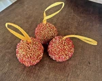 Holiday Time 3" Gold Christmas Shatterproof Ornament Purple Color Glittery Ball. Fixed Price $15.39.