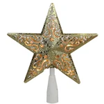 Northlight 8.5" Gold Glitter Star Cut-out Christmas Tree Topper Clear Lights. Fixed Price $20.49.