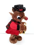 Htf Dandee Animated Rudolph The Red Nosed Reindeer W Black Hat Plays Sax Video. Fixed Price $34.99.