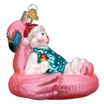 Old World Christmas Pool Float Snowman Blown Glass Ornament. Fixed Price $25.99.