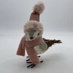 Northlight 6.25 Winter Bird Pink Santa Hat Tabletop Christmas Decoration. Fixed Price $9.99.