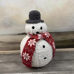Pottery Barn Holiday Christmas Archie Snowman Shaped Pillow Multicolor Nwt. Fixed Price $69.95.