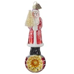 6.5" Elegant Snowflake Santa Ornament Ec Cortina Retro Christmas Raz 4253162 New. Fixed Price $22.95.