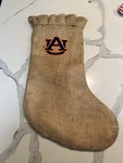 Auburn University Christmas Burlap Stocking Holder Logo Glory Haus. Fixed Price $12.99.
