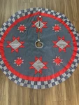 Christmas Denim Tree Skirt Plaid Rustic Country Star Patchwork Appliqu Quilt. Fixed Price $22.00.