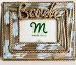 Beach Frame By Midwest Seasons Weathered Blue Wood/rope/words Vintage New. Fixed Price $15.29.