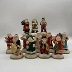 Santas From Around The World Dated Porcelain Hand Painted Figurine Set Vintage. Fixed Price $44.99.