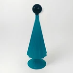 Pleated Glass Christmas Tree 10 Inch Montal Table Top Desk Decor Blue / Black. Fixed Price $32.93.