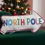 North Pole Santa 3D Arrow Christmas Throw Pillow 21X11 Holiday Home Decor New. Fixed Price $29.99.