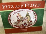 Fitz & Floyd Celebrate The Season Sentiment Tray Rocking Horse Christmas Plate. Fixed Price $10.00.