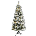5 Ft Flocked Christmas Tree, Artificial Decoration With 161 Pvc Branch T.... Fixed Price $100.08.