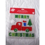 New Merry Christmas Winter Window Gel Clings 22 Pcs Red Truck Tree Decorations. Fixed Price $10.99.