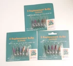 3 X Vtg 5-PACK Seasonal Specialties Miniature Christmas Light Replacement Bulbs. Fixed Price $11.99.