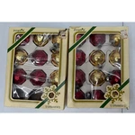 Pyramid Ornaments Vintage Glass Red Gold Lot 22 Christmas Tree Balls. Fixed Price $27.99.
