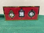 Lenox Set Of 3 Frames Jeweled Christmas Ornaments 2.5" Vintage New Box. Fixed Price $22.95.