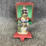 Vtg Christmas Fantasy Ltd 3/4" Snowman Tree Stocking Holder Hanger 61450 Mint. Fixed Price $23.95.