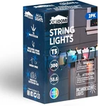 Joiedomi 62.4FT Multicolor Christmas Tree Lights OUTSIDE,300(2X150) Count String. Fixed Price $20.94.