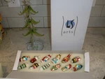 Lsarts Crystal Christmas Tree With 12 Mercury Glass Ornaments In Box. Fixed Price $24.99.