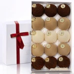 Obgora 15PCS Velvet Flocked Christmas Ornaments 3.15IN Brown Light Coffee Beige. Fixed Price $17.84.