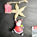 Vntg "santa And Starfish" Christmas Holiday Tree Ornament Cape Shore Design 2009. Fixed Price $11.00.